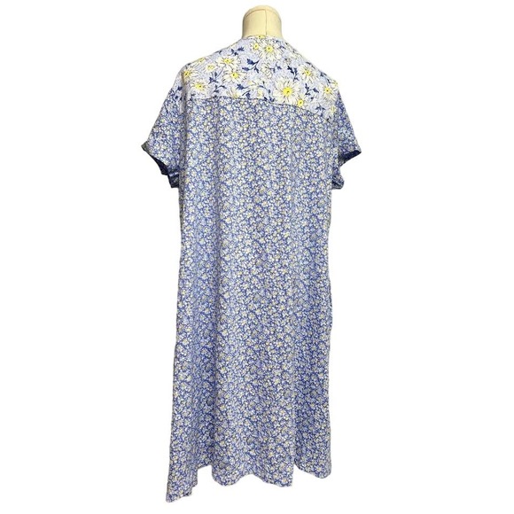 NEW! Carole Hochman Meadow Floral 100% Cotton 2-Pack Sleepshirts 1X(BLUE) - Picture 4 of 12